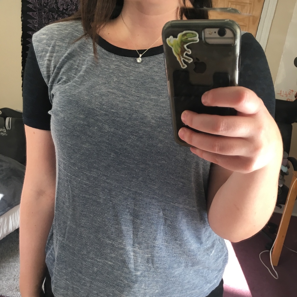Blue baseball tee